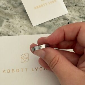 Abbott Lyon Silver Ring size 7 with Heart Detail. Could fit a 6 1/2